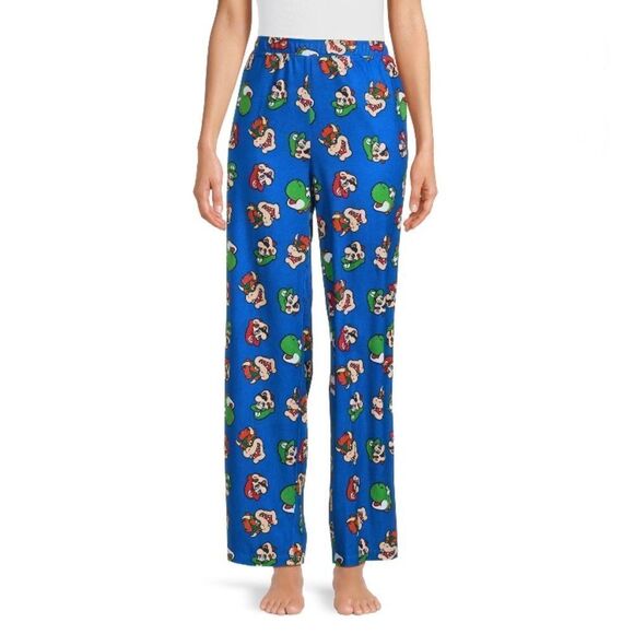 Mario & Friends Print Soft Comfy Lounge Pajama Sleep Pants, Size S - Picture 4 of 6